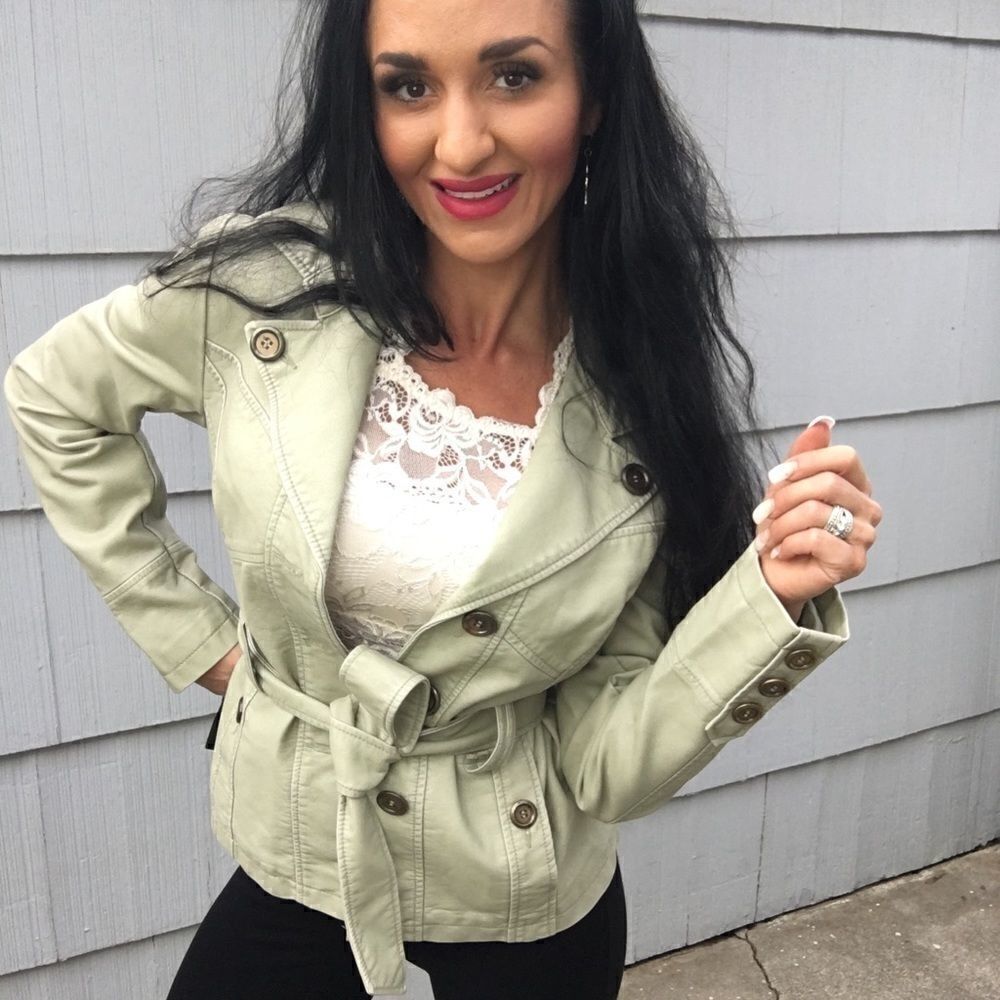 Big Chill Vintage light green faux jacket